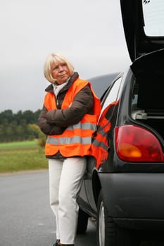 Senior citizen has broken down