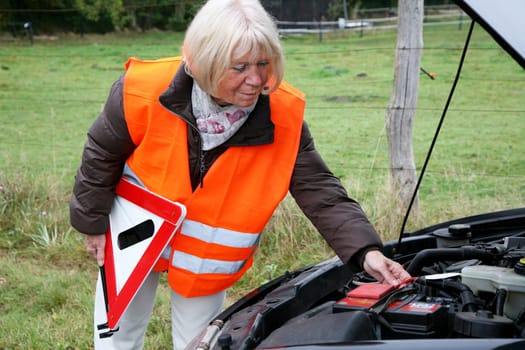 Senior citizen has broken down