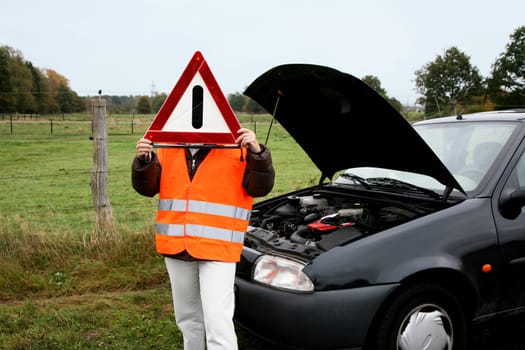 Senior citizen has broken down
