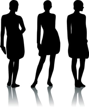 Silhouette fashion girls