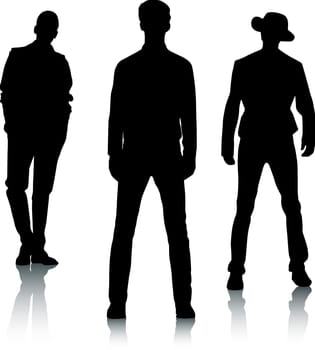Silhouette fashion men