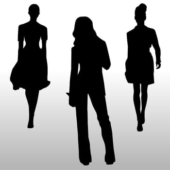 Silhouette fashion girls