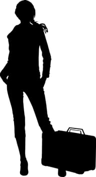 Fashion girl silhouette