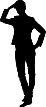 Fashion girl silhouette