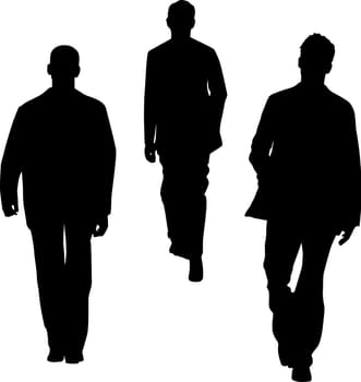 Silhouettes of fashion men