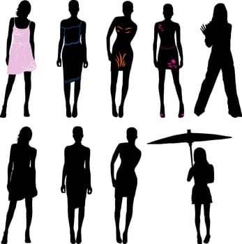 Silhouette fashion girls