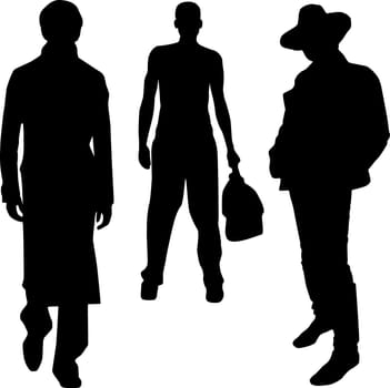 Silhouette fashion men