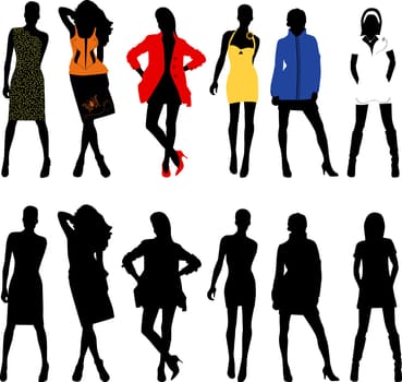 Silhouette fashion girls