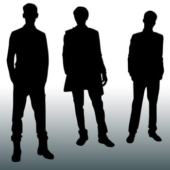 Silhouette fashion men