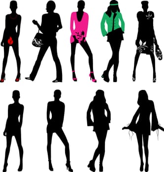 Silhouette fashion girls