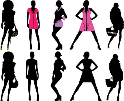 Silhouette fashion girls