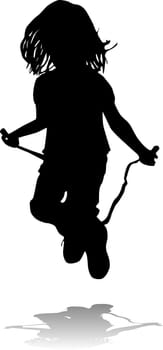 Silhouette of kid