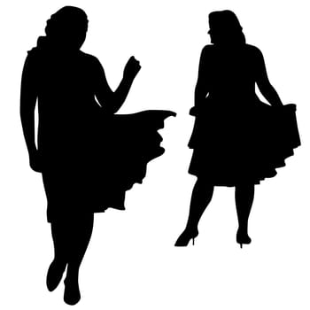 Silhouettes of fashion XXL women