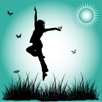 Silhouette child