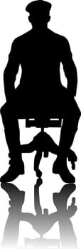 Silhouette man