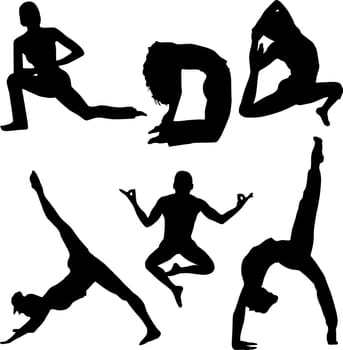 Silhouette of yoga