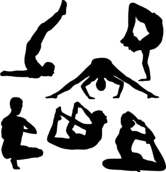 Silhouette of yoga