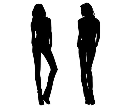 Silhouette fashion girls