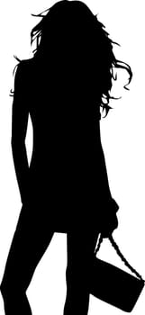Silhouette of fashion girl