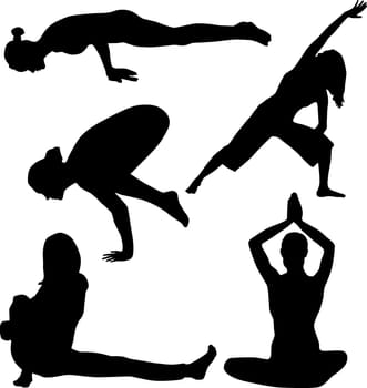 Silhouette of yoga
