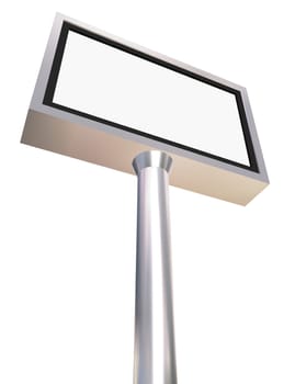 Billboard blank lcd display and tower isolated.