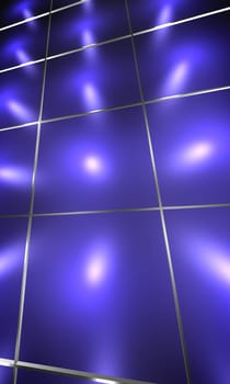 Abstract framed blue background. High resolution 3d render
