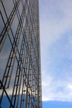 Skyscraper detail reflecting the sky