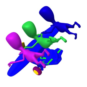 Angle view puppies holding tightly after nosedive airplane