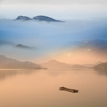 Fisherman on the lake for adv or others purpose use