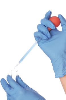 doctor holds a tube with sample of new antidote