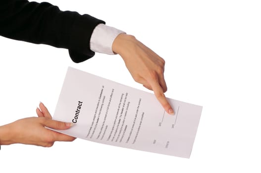 The managing director specifies in places for date of signing of a contract
