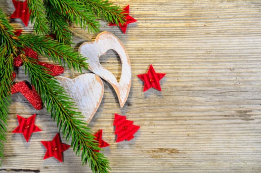 Christmas Wooden Heart Star