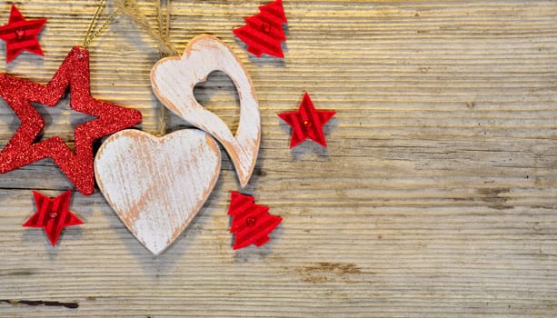 Christmas Wooden Heart Star