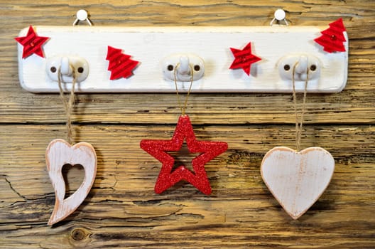 Christmas Wooden Heart Star