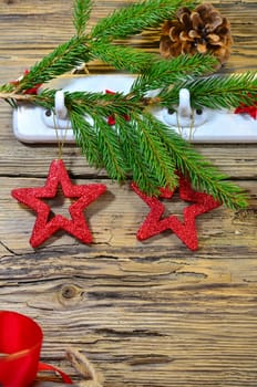 Christmas Wooden Heart Star