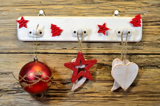 Christmas Wooden Heart Star