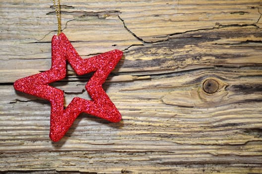 Christmas Wooden Heart Star