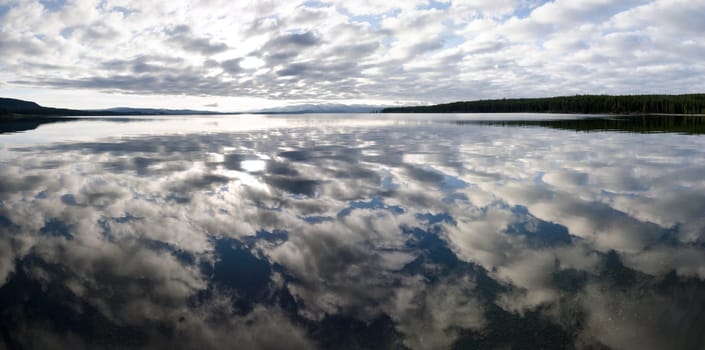 overview of Yellowstone Lake in Yellowstone National Park in Wyoming in the United States of America