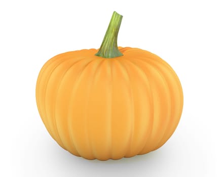 Orange pumpkin isolated on white background