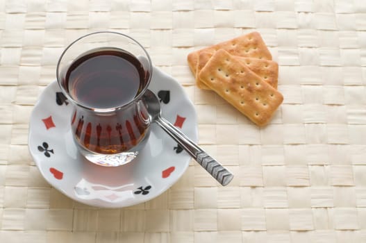Turkish tea and salty cookies
