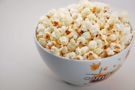 Pop corn in bowl