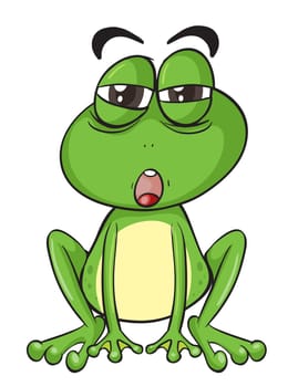 illustration of a frog on a white background
