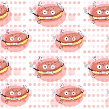 illustration of cream biscuits on a white background