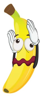 illustration of a banana on a white background