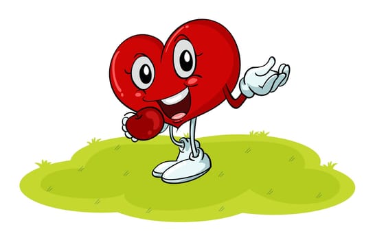 illustration of the heart in a beautiful nature