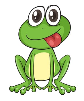 illustration of a frog on a white background