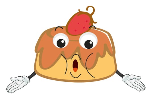 illustration of a cake on a white background