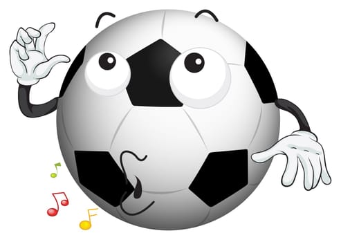 illustration of a football on a white background