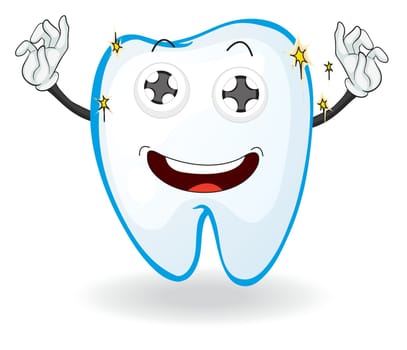 illustration of a tooth on a white background