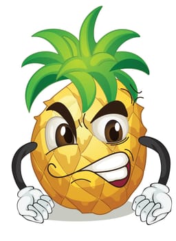 illustration of a pineapple on a white background